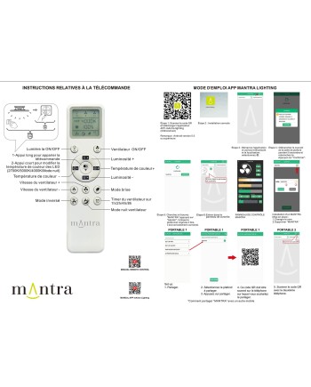 NEPAL MINI * VENTILADOR BLANCO LED CON MANDO